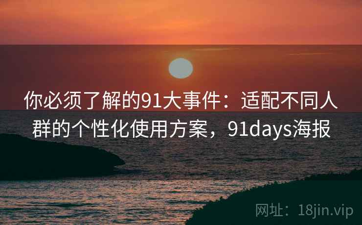 你必须了解的91大事件：适配不同人群的个性化使用方案，91days海报