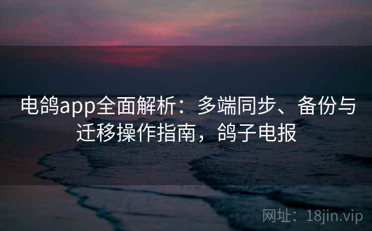 电鸽app全面解析：多端同步、备份与迁移操作指南，鸽子电报