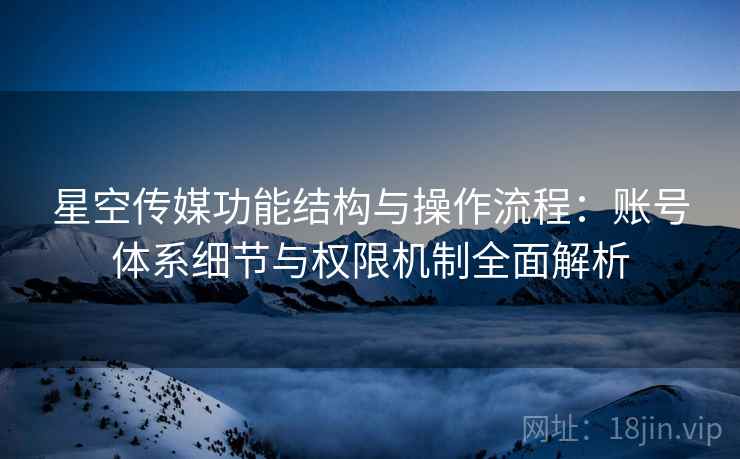 星空传媒功能结构与操作流程：账号体系细节与权限机制全面解析