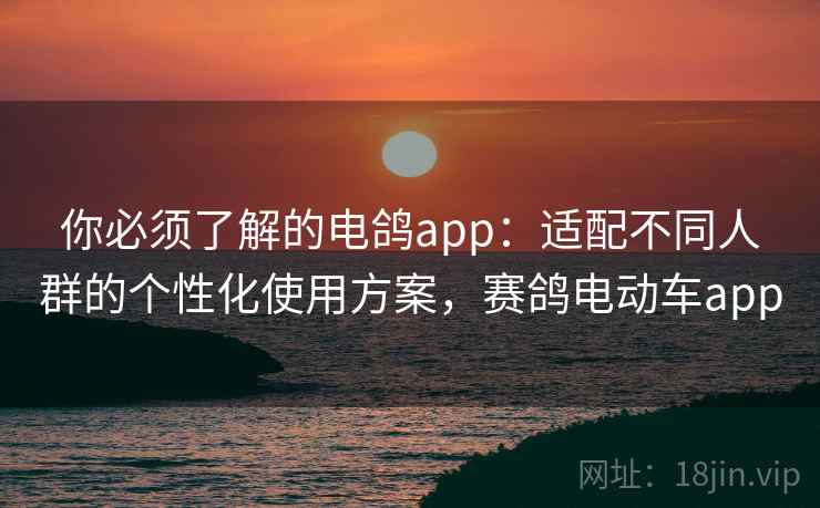 你必须了解的电鸽app：适配不同人群的个性化使用方案，赛鸽电动车app