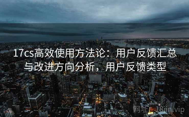 17cs高效使用方法论：用户反馈汇总与改进方向分析，用户反馈类型