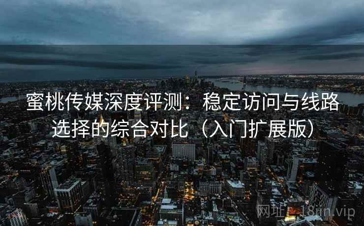 蜜桃传媒深度评测:稳定访问与线路选择的综合对比(入门扩展版) 蜜桃传媒深度评测:稳定访问与线路选择的综合对比(入门扩展版)