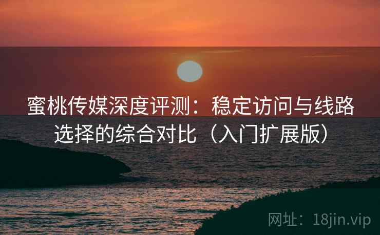 蜜桃传媒深度评测:稳定访问与线路选择的综合对比(入门扩展版) 蜜桃传媒深度评测:稳定访问与线路选择的综合对比(入门扩展版)