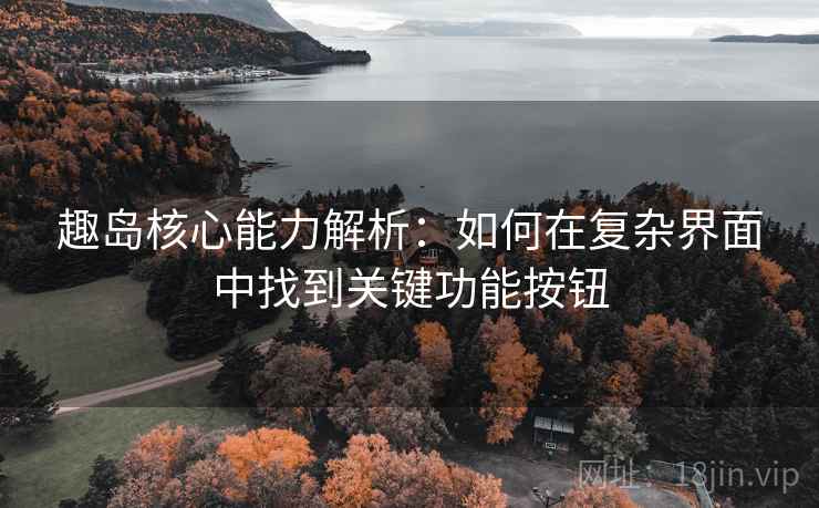 趣岛核心能力解析：如何在复杂界面中找到关键功能按钮