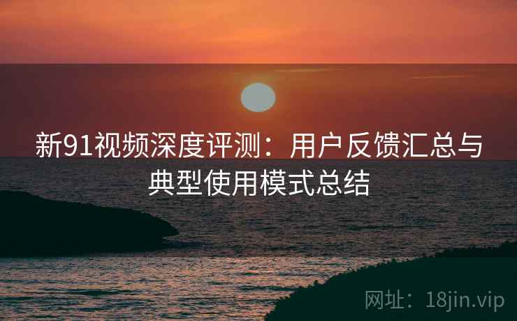 新91视频深度评测：用户反馈汇总与典型使用模式总结
