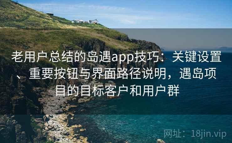 老用户总结的岛遇app技巧:关键设置、重要按钮与界面路径说明,遇岛项目的目标客户和用户群 老用户总结的岛遇app技巧:关键设置、重要按钮与界面路径说明,遇岛项目的目标客户和用户群